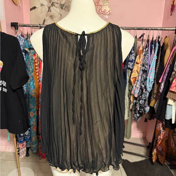 3.1 Phillip Lim Elegant Black Pleated Sleeveless Silk Top - Picture 5 of 7